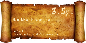 Bartko Szabolcs névjegykártya